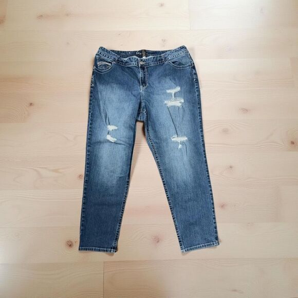 Plus Size Lane Bryant Distressed Skinny Jeans Size 22 Average #202 - Picture 1 of 7
